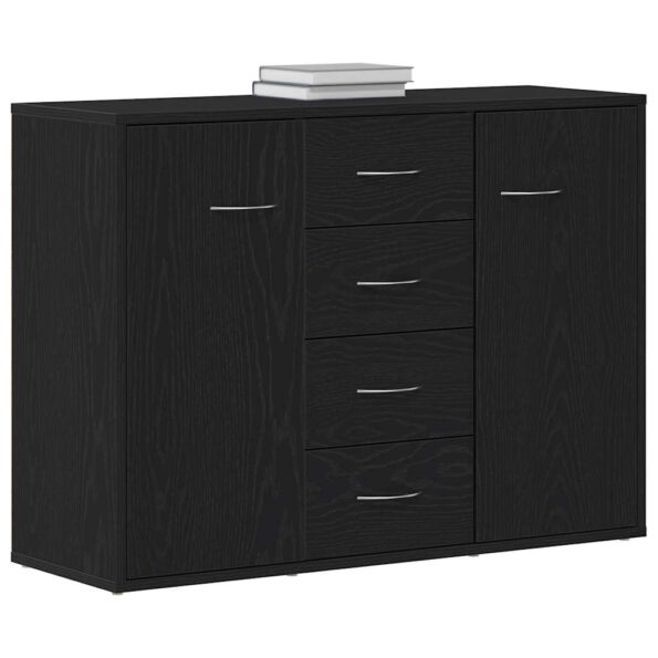 vidaXL Komoda čierna dub 88x30x64 cm, imitácia dreva – Obrázok 4