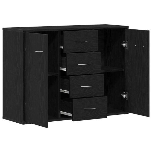 vidaXL Komoda čierna dub 88x30x64 cm, imitácia dreva – Obrázok 5