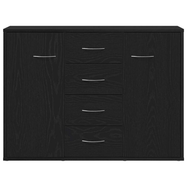 vidaXL Komoda čierna dub 88x30x64 cm, imitácia dreva – Obrázok 6