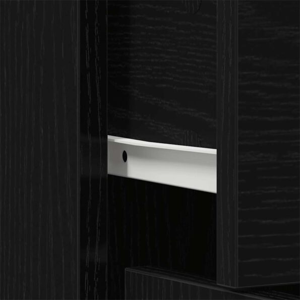 vidaXL Komoda, čierny dub, 91x28x75 cm, imitácia dreva – Obrázok 10