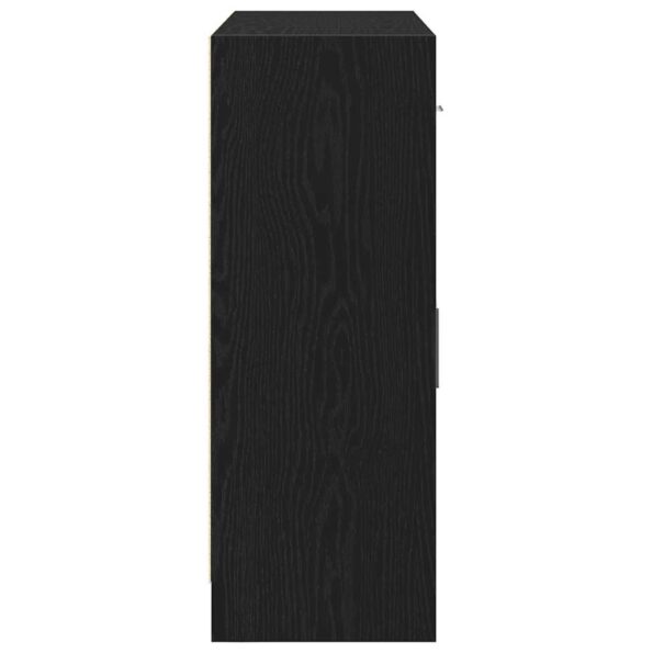 vidaXL Komoda, čierny dub, 91x28x75 cm, imitácia dreva – Obrázok 7