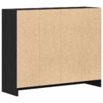 vidaXL Komoda, čierny dub, 91x28x75 cm, imitácia dreva – Obrázok 8