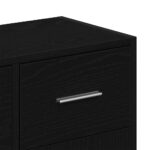 vidaXL Komoda, čierny dub, 91x28x75 cm, imitácia dreva – Obrázok 9