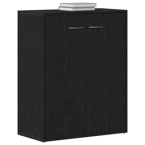 vidaXL Komoda, čierny dub, 60x30x75 cm, imitácia dreva – Obrázok 4