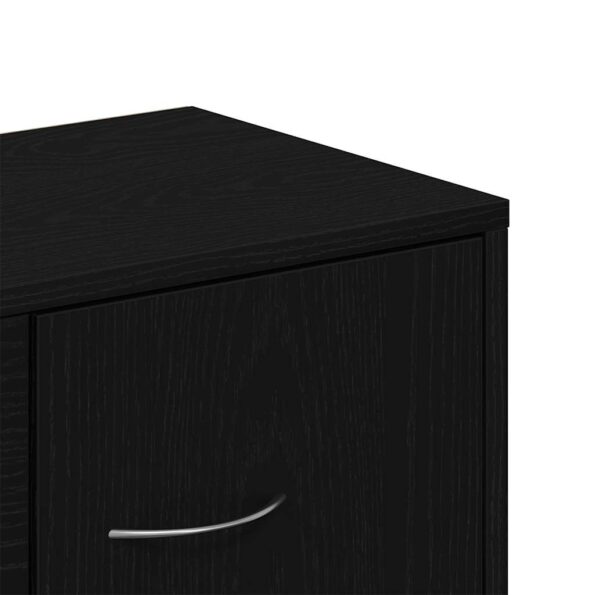 vidaXL Komoda, čierny dub, 60x30x75 cm, imitácia dreva – Obrázok 9