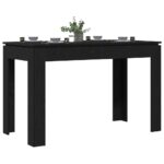 vidaXL Jedálenský stôl, čierny dub 120x60x76 cm, umelé drevo – Obrázok 4