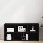 vidaXL Knižnica, čierny dub, 50x25x104 cm, imitácia dreva – Obrázok 3