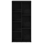 vidaXL Knižnica, čierny dub, 50x25x104 cm, imitácia dreva – Obrázok 5