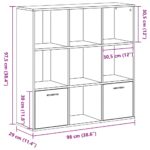 vidaXL Knižnica čierny dub 98x29x97,5 cm, umelé drevo – Obrázok 12