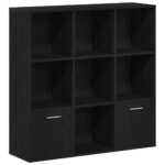 vidaXL Knižnica čierny dub 98x29x97,5 cm, umelé drevo – Obrázok 2