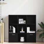vidaXL Knižnica čierny dub 98x29x97,5 cm, umelé drevo – Obrázok 3