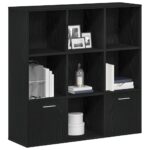 vidaXL Knižnica čierny dub 98x29x97,5 cm, umelé drevo – Obrázok 4