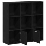 vidaXL Knižnica čierny dub 98x29x97,5 cm, umelé drevo – Obrázok 5
