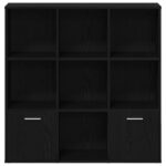 vidaXL Knižnica čierny dub 98x29x97,5 cm, umelé drevo – Obrázok 6