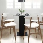 vidaXL Bistro stôl, čierny dub, 60x60x75 cm, imitácia dreva – Obrázok 3