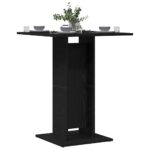 vidaXL Bistro stôl, čierny dub, 60x60x75 cm, imitácia dreva – Obrázok 4