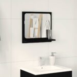 vidaXL Kúpeľňové zrkadlo, čierny dub, 40x10,5x37 cm, imitácia dreva
