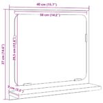 vidaXL Kúpeľňové zrkadlo, čierny dub, 40x10,5x37 cm, imitácia dreva – Obrázok 11