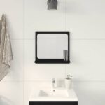 vidaXL Kúpeľňové zrkadlo, čierny dub, 40x10,5x37 cm, imitácia dreva – Obrázok 3