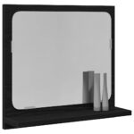 vidaXL Kúpeľňové zrkadlo, čierny dub, 40x10,5x37 cm, imitácia dreva – Obrázok 4