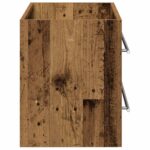 vidaXL Kúpeľňová skrinka pod umývadlo, staré drevo, 80x38,5x48 cm, umelé drevo – Obrázok 7