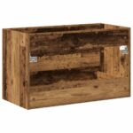 vidaXL Kúpeľňová skrinka pod umývadlo, staré drevo, 80x38,5x48 cm, umelé drevo – Obrázok 8