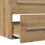 vidaXL Kúpeľňová skrinka pod umývadlo, dubový drevený remeselník, 80x38,5x48 cm, imitácia dreva – Obrázok 10