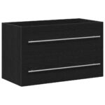 vidaXL Skrinka pod umývadlo, čierny dub, 80x38,5x48 cm, umelé drevo – Obrázok 2