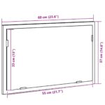 vidaXL Kúpeľňové zrkadlo s LED svetlami, čierny dub 60x8,5x37 cm – Obrázok 12