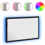 vidaXL Kúpeľňové zrkadlo s LED svetlami, čierny dub 60x8,5x37 cm – Obrázok 2