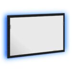 vidaXL Kúpeľňové zrkadlo s LED svetlami, čierny dub 60x8,5x37 cm – Obrázok 3