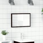 vidaXL Kúpeľňové zrkadlo s LED svetlami, čierny dub 60x8,5x37 cm – Obrázok 4
