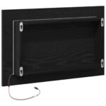 vidaXL Kúpeľňové zrkadlo s LED svetlami, čierny dub 60x8,5x37 cm – Obrázok 8