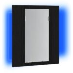 vidaXL LED kúpeľňová zrkadlová skrinka, čierny dub 40x12x45 cm, imitácia dreva – Obrázok 4
