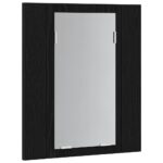 vidaXL LED kúpeľňová zrkadlová skrinka, čierny dub 40x12x45 cm, imitácia dreva – Obrázok 7