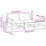 vidaXL Rohová sedačka Voskovo hnedá 190 x 62 x 70,5cm Borovicový masív – Obrázok 10