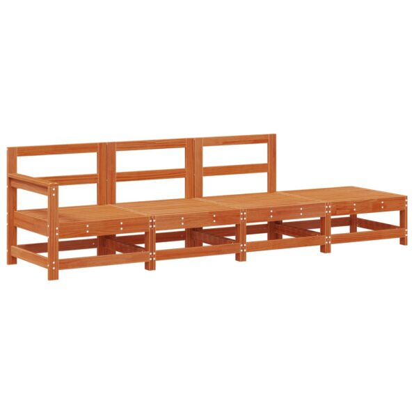 vidaXL Rohová sedačka Vosková Hnedá 252 x 62 x 70,5 cm – Obrázok 2