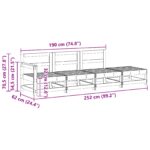 vidaXL Rohová sedačka Vosková Hnedá 252 x 62 x 70,5 cm – Obrázok 8