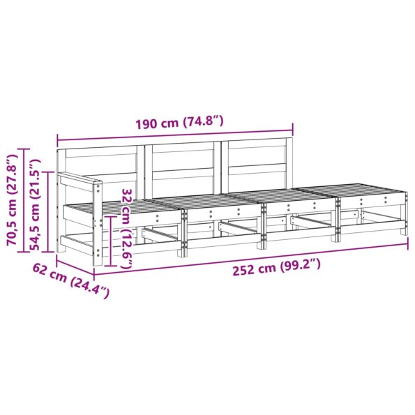 vidaXL Rohová sedačka Vosková Hnedá 252 x 62 x 70,5 cm – Obrázok 8
