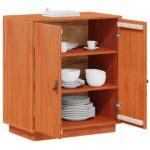vidaXL Servírovacia skriňa Vosková Hnedá 65,5 x 40 x 75 cm – Obrázok 3