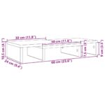 vidaXL Nastaviteľný stojan na monitor, čierny dub, 60x24x10,5 cm, umelé drevo – Obrázok 11