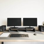 vidaXL Nastaviteľný stojan na monitor, čierny dub, 60x24x10,5 cm, umelé drevo – Obrázok 3