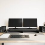 vidaXL Stojan na monitor, čierny dub, 100x27x10 cm, umelé drevo – Obrázok 3