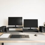 vidaXL Stojan na monitor, čierny dub, 54x22x15 cm, umelé drevo – Obrázok 3