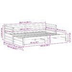 vidaXL Denná posteľ s výsuvným lôžkom bez matraca 80x200 cm – Obrázok 11