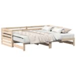 vidaXL Denná posteľ s výsuvným lôžkom bez matraca 80x200 cm – Obrázok 4