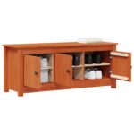 vidaXL Skriňa na topánky Vosková Hnedá 110 x 38 x 45,5 cm – Obrázok 3