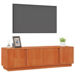 vidaXL TV skrinka Vosková Hnedá 140 x 40 x 40 cm Masívna borovica – Obrázok 3