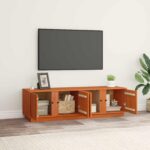 vidaXL TV skrinka Vosková Hnedá 140 x 40 x 40 cm Masívna borovica – Obrázok 5