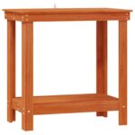 vidaXL Pracovný stôl Vosková Hnedá 80 x 50 x 80 cm Masívna borovica – Obrázok 2